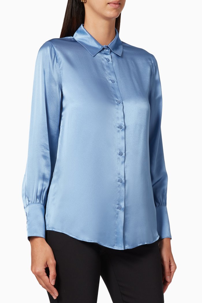 

Isabel Silk Shirt, Blue