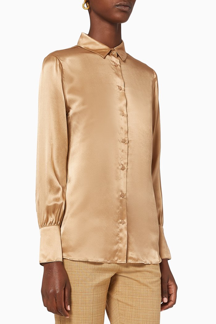 

Isabel Silk Shirt, Brown