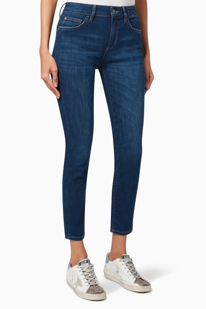 

Cotton Skinny Fit Jeans, Blue