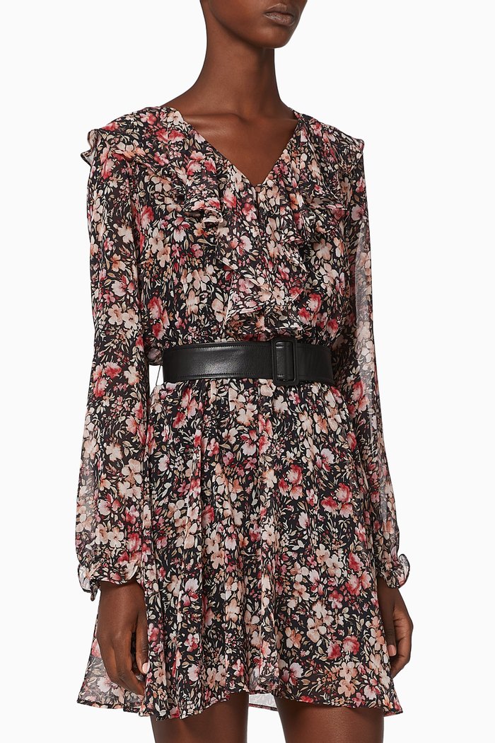 

Teresa Floral Belted Dress, Pink