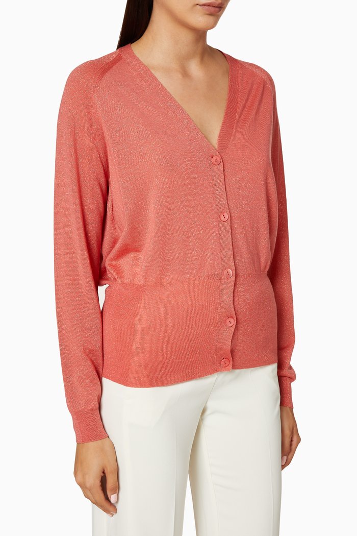 

Marocco Lurex Cardigan, Red