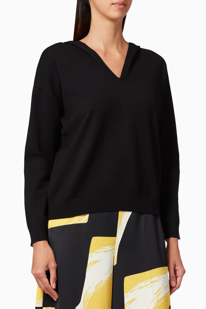 

Marisa Knit Hoodie, Black