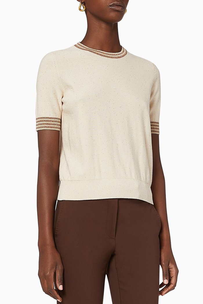 Cerchio Cotton Sweater, Neutral