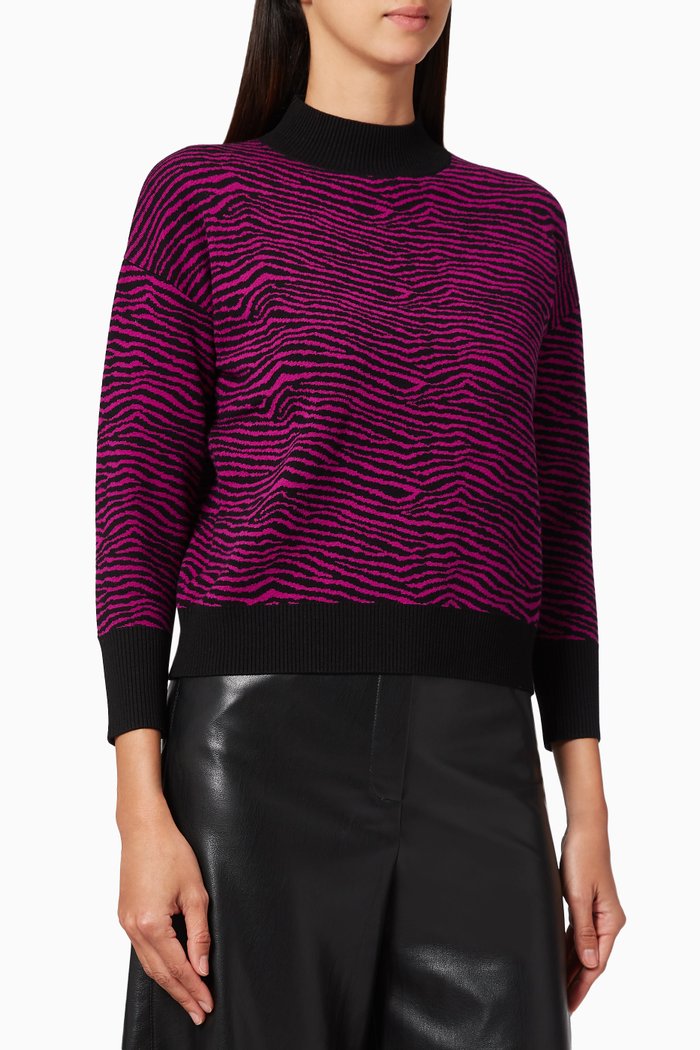 

Jacquard Patterned Sweater, Burgundy