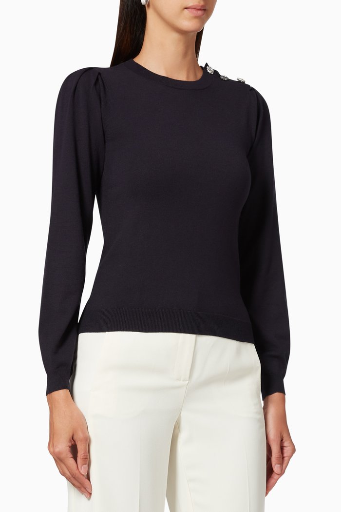 

Yser Embellished Sweater, Blue
