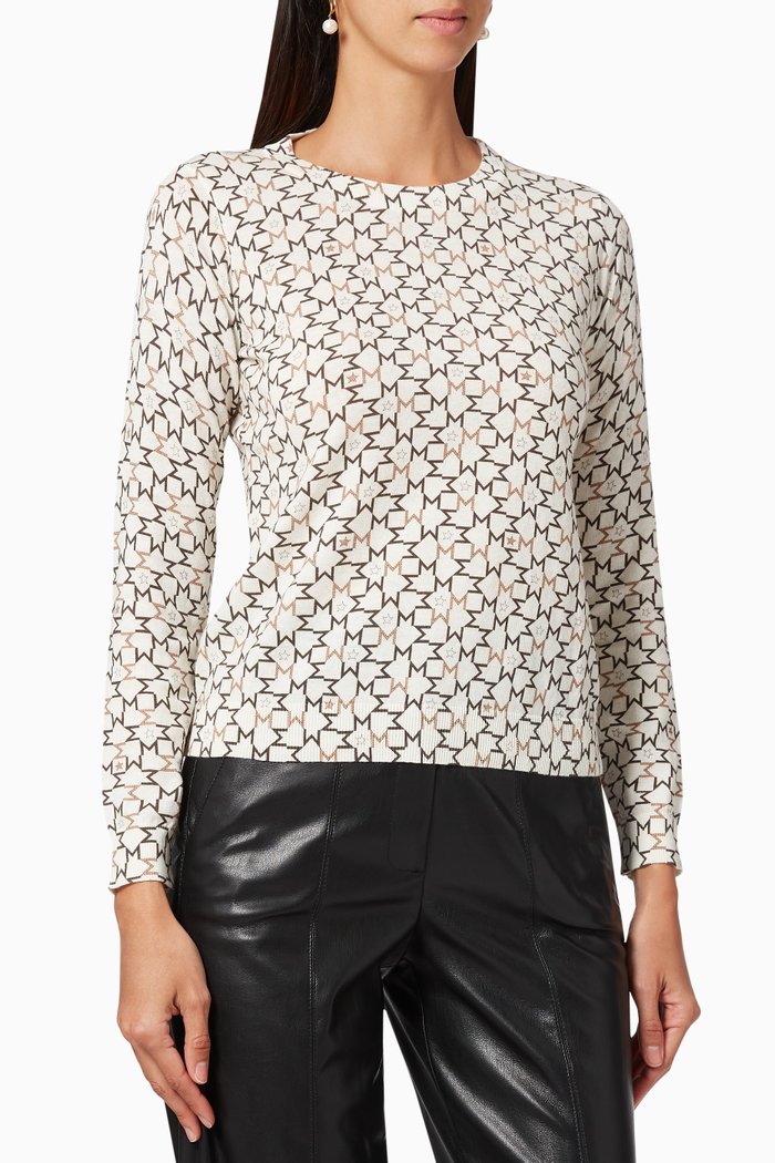 

Racla Printed Sweater, White