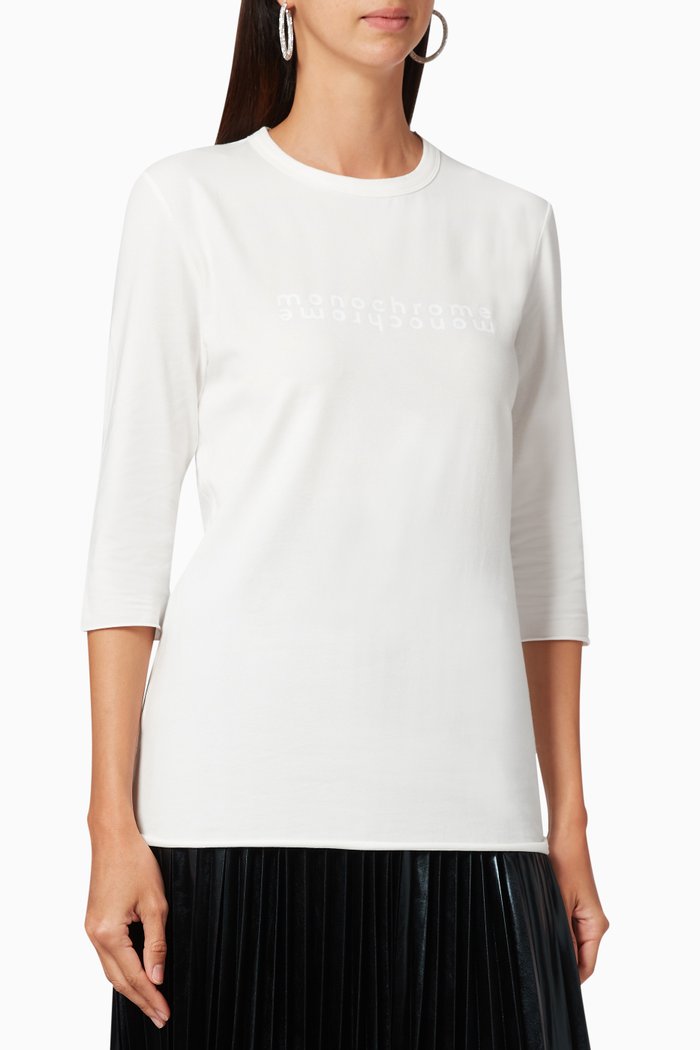 

Plata Monochrome Printed T-Shirt, White