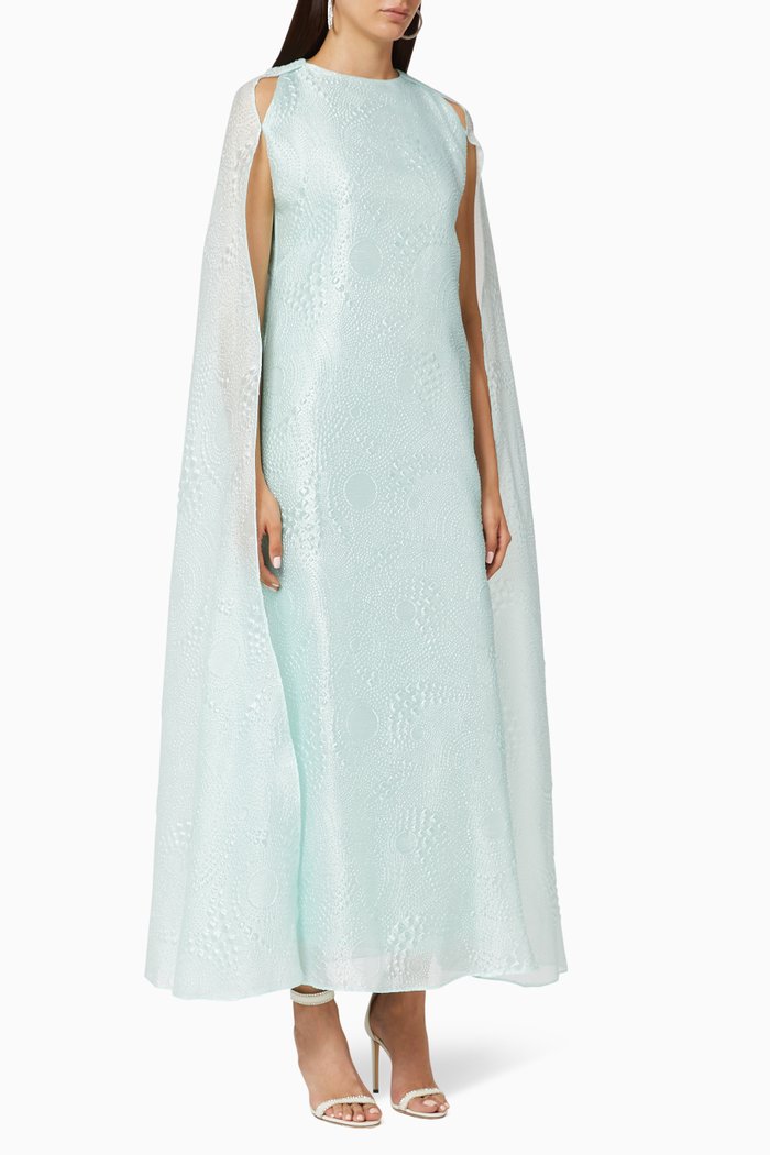 

Inka Cape Silk Gown, Green