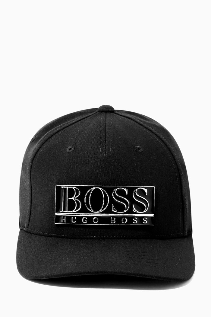 Rivet Logo Cap in Twill, Black