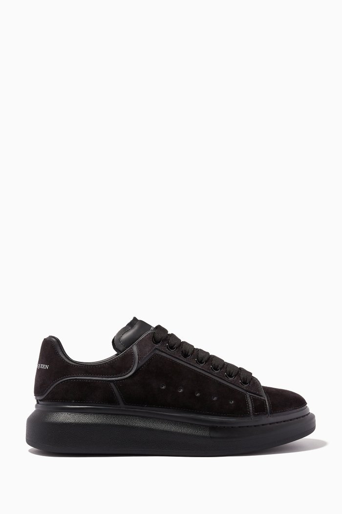 

Oversized Sneakers in Velvet, Black