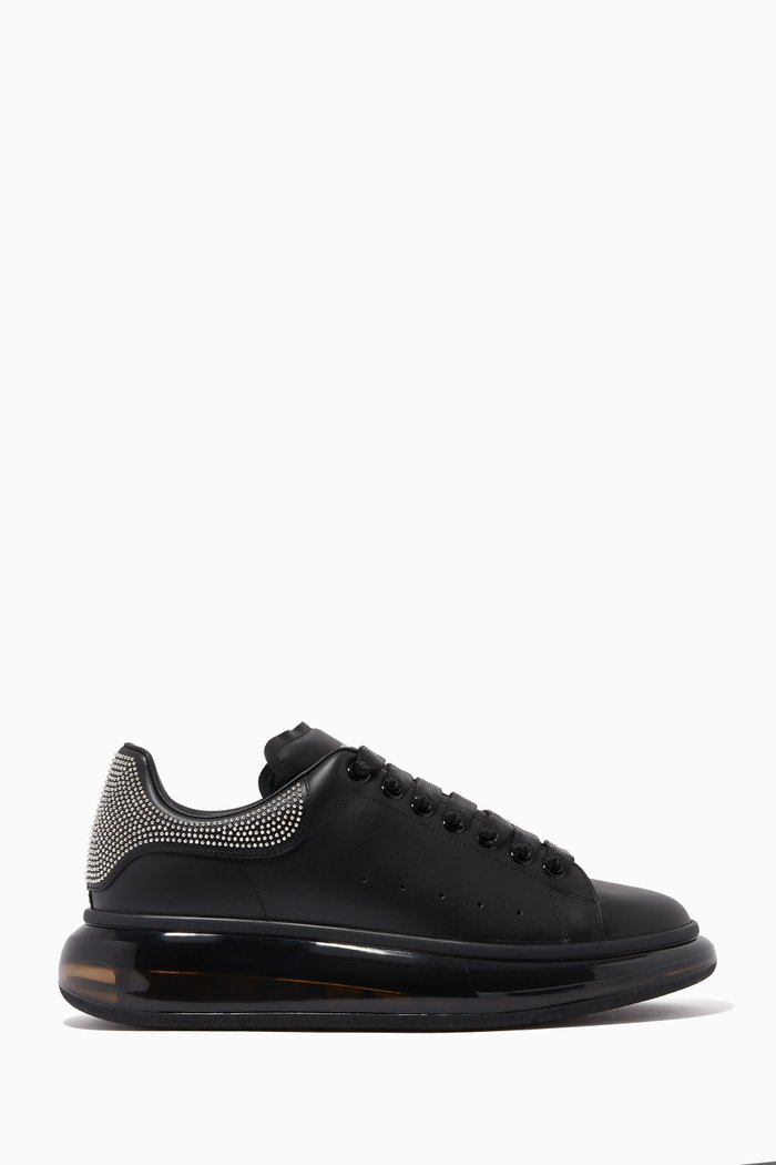 

Oversized Sneakers in Leather, Black