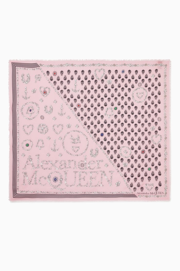 

Jewelled Button Scarf in Modal, Purple
