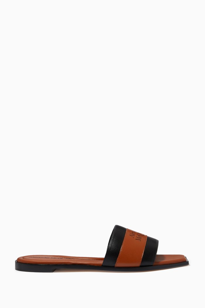 

Signature Slides in Calf Leather, Black