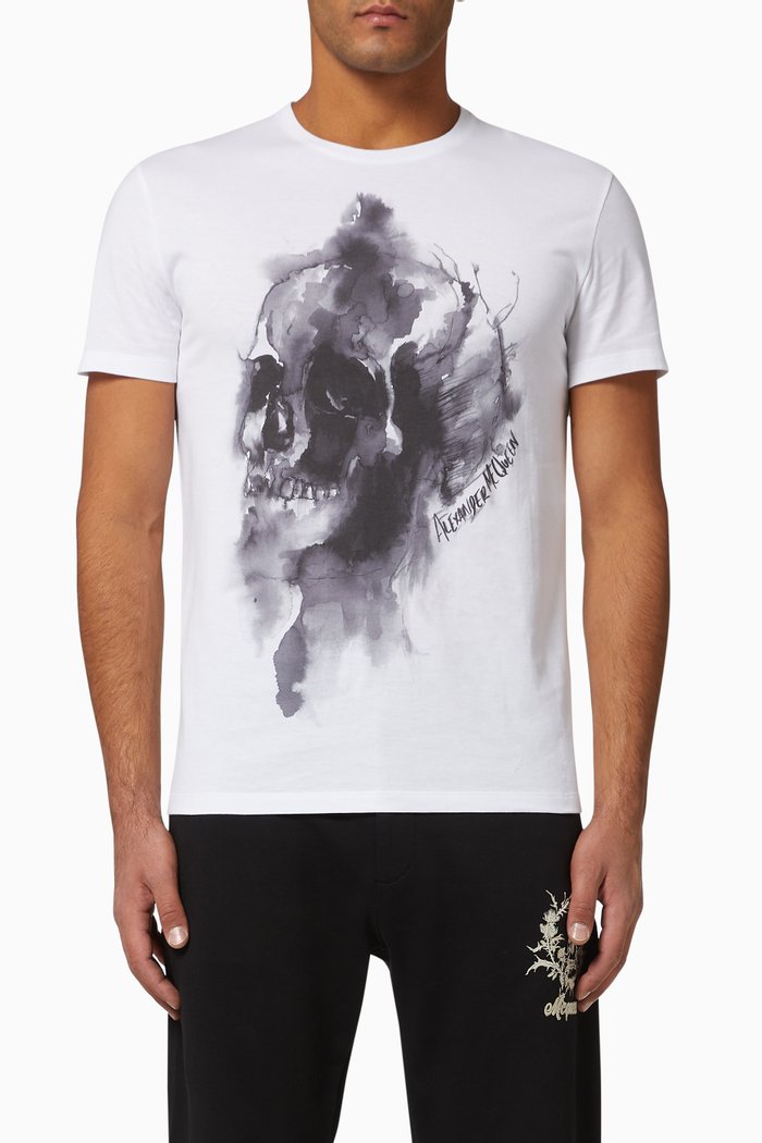 

Ink Skull Cotton T-shirt, Multicolour
