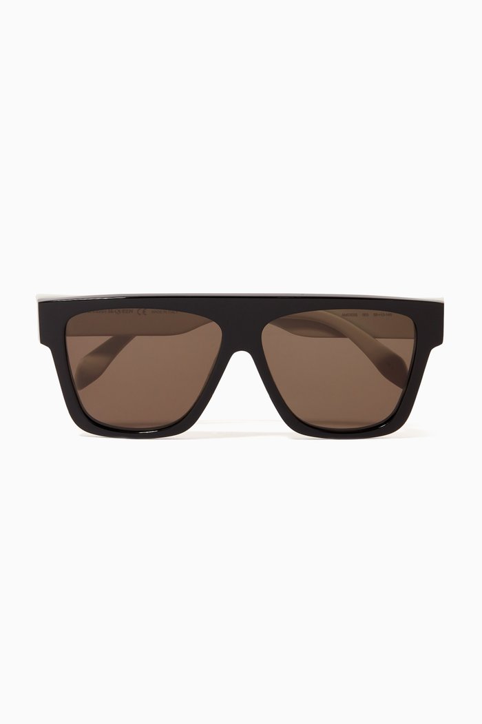 

Selvedge Flat Top Sunglasses in Acetate, Green