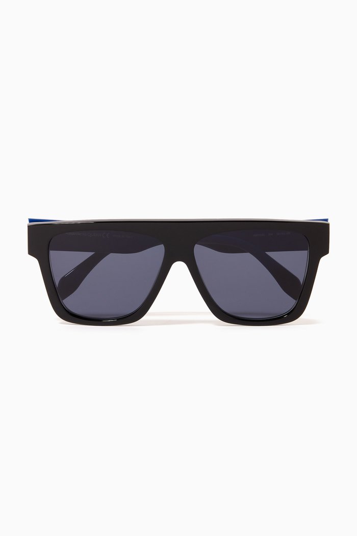 

Selvedge Flat Top Sunglasses in Acetate, White