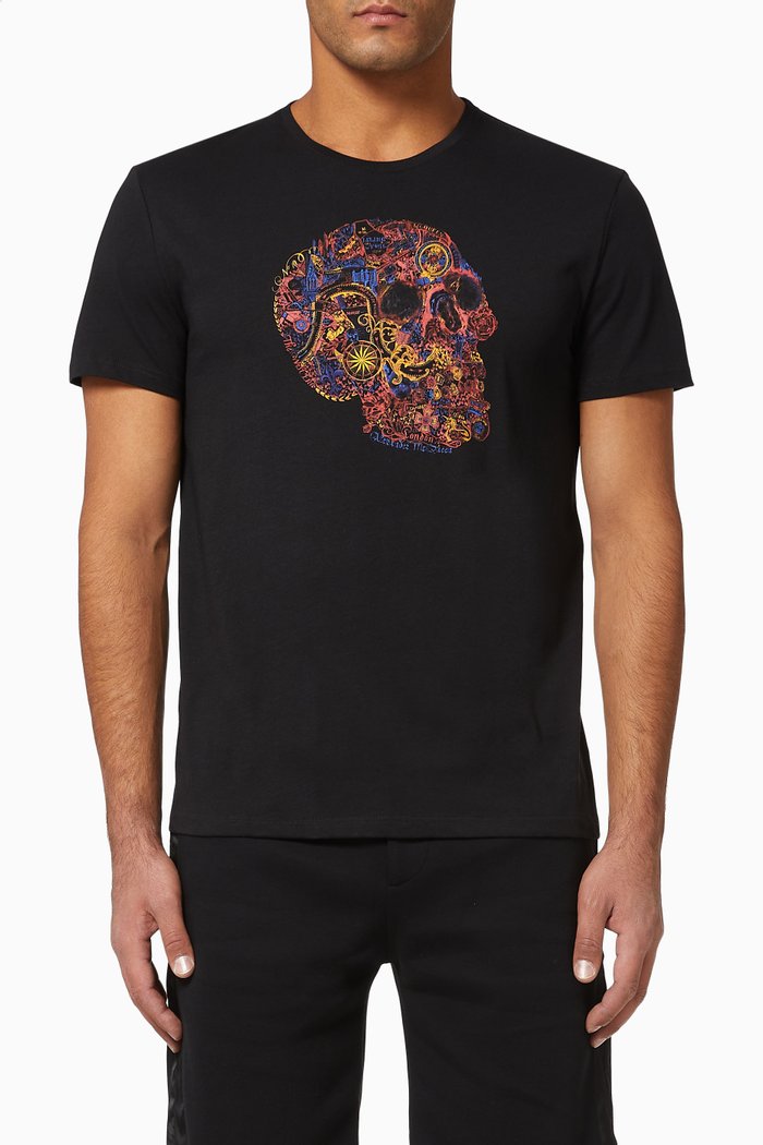

London Skull Cotton T-shirt, Black