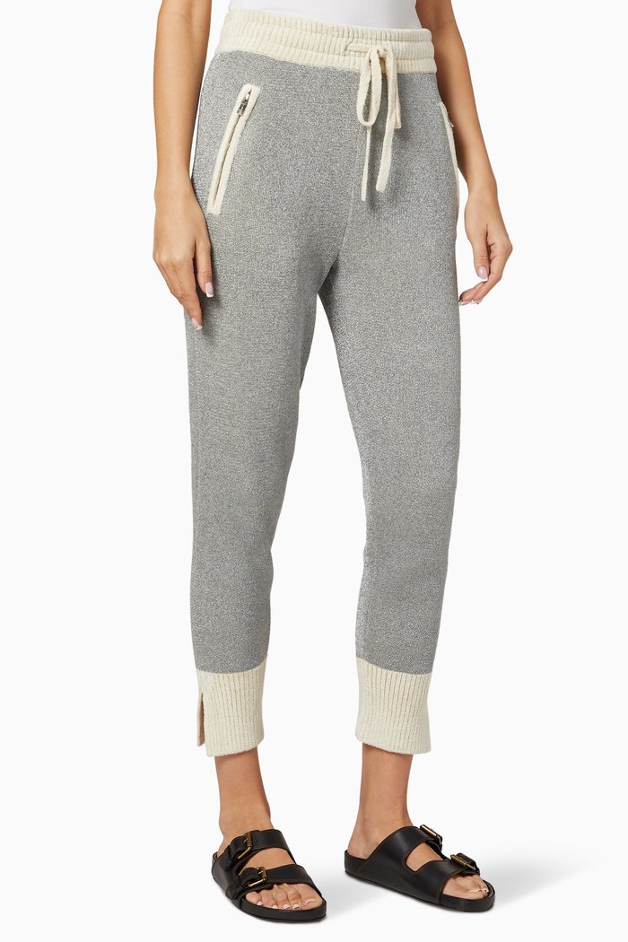 

Double Face Lurex Pants, Silver