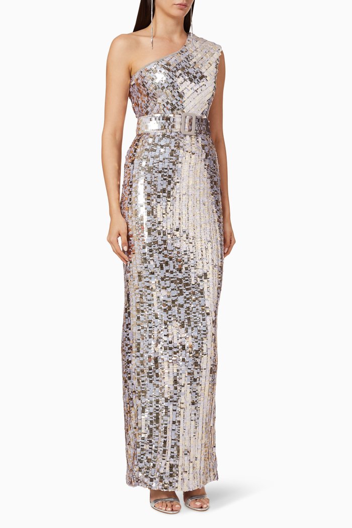 

Hunter Sequin Embellished Gown, Purple