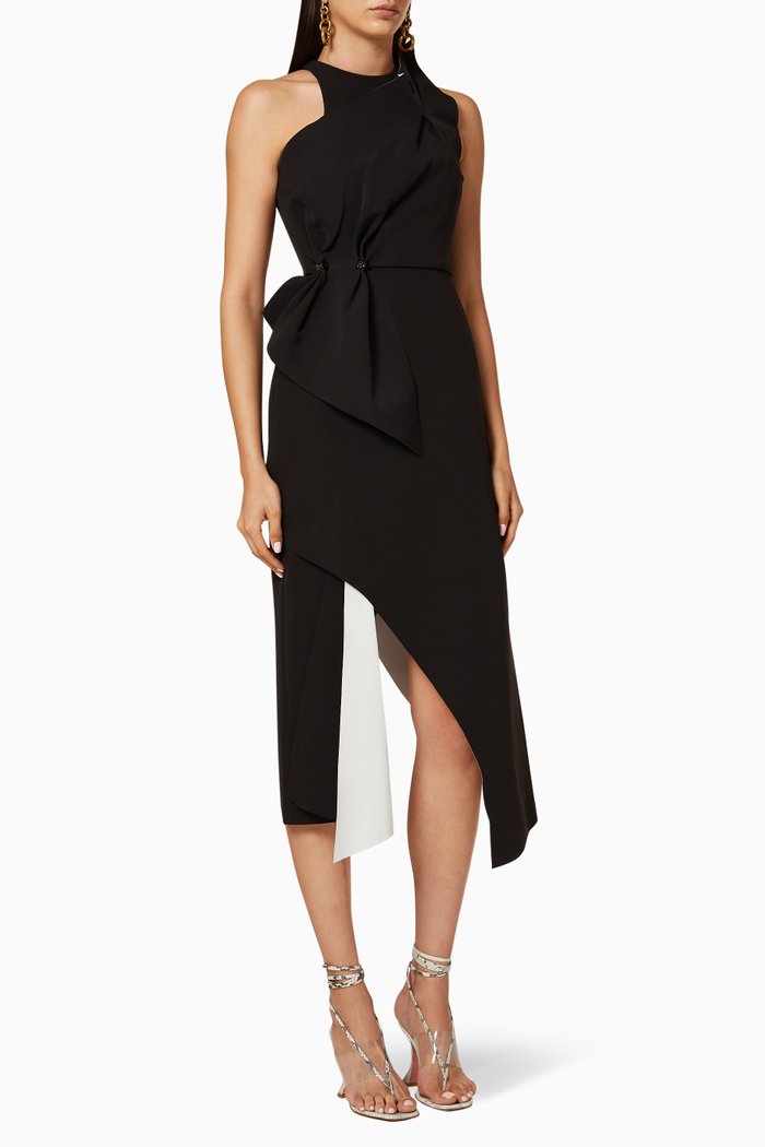 

Carmine Asymmetrical Dress, Black