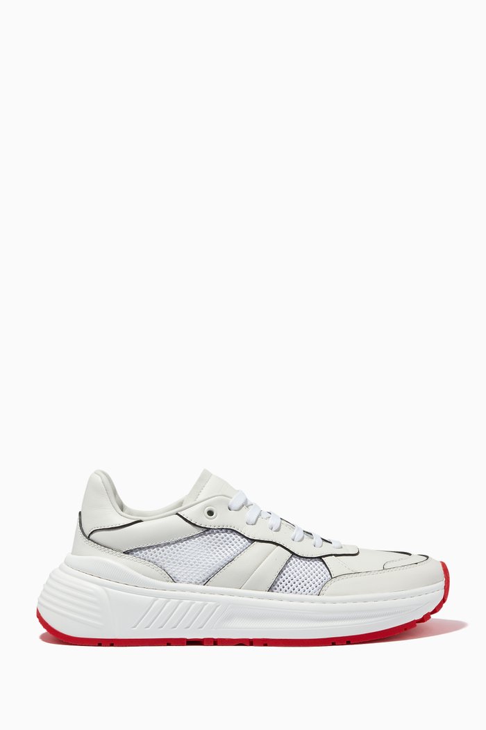 

Speedster Sneakers in Calfskin & Mesh, White