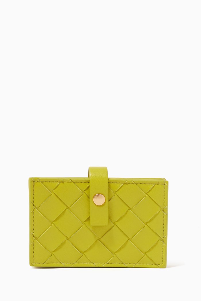 

Card Case in Intrecciato Nappa, Green