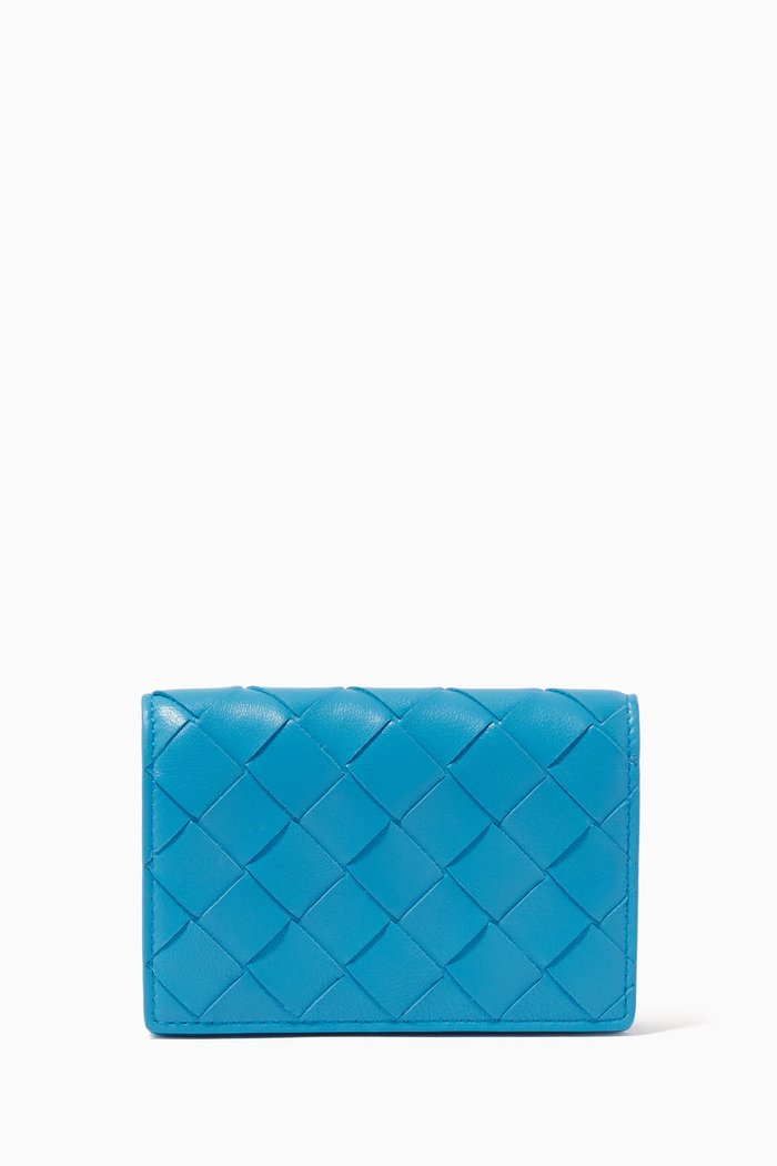 

Card Case in Intrecciato Nappa, Blue