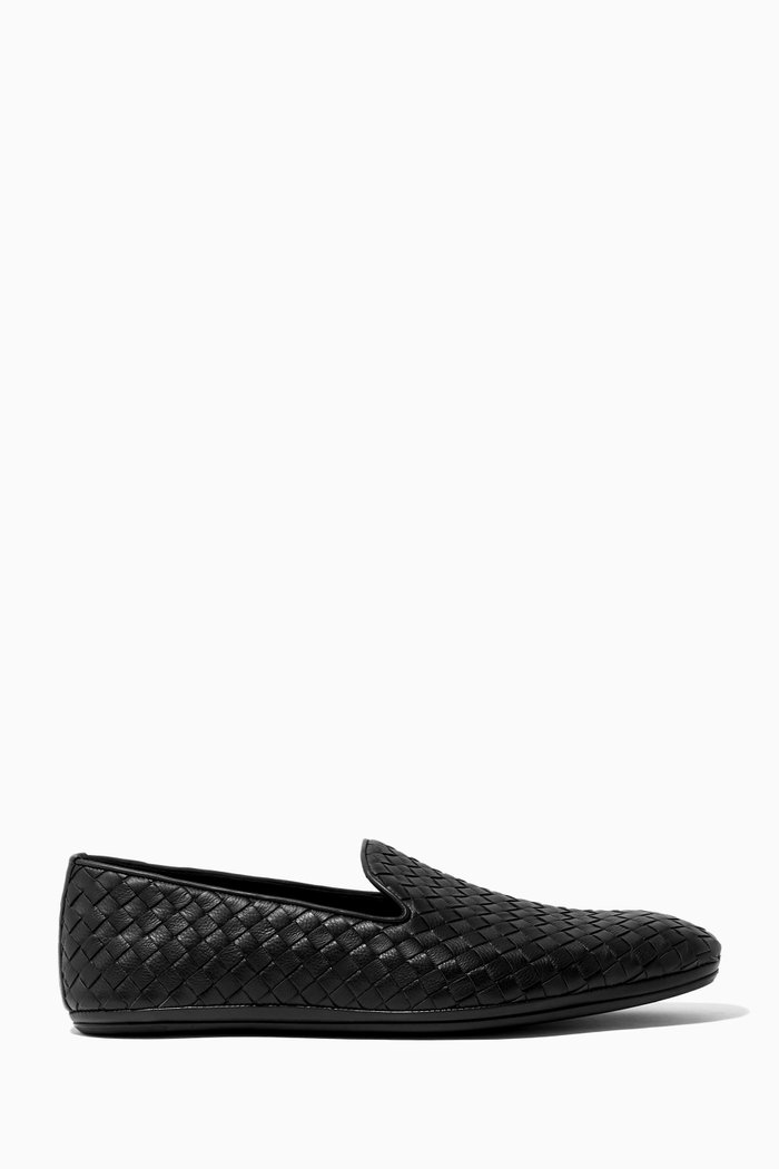 

Fiandra Slippers in Intrecciato Nappa, Black