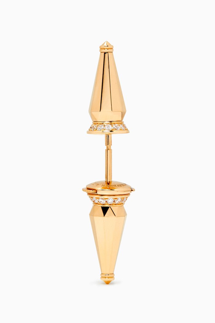 

Jack de Boucheron Single Stud Earring with Diamonds in 18kt Yellow Gold