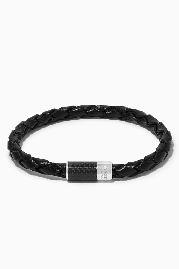 

Carbon Bracelet in Leather, Black