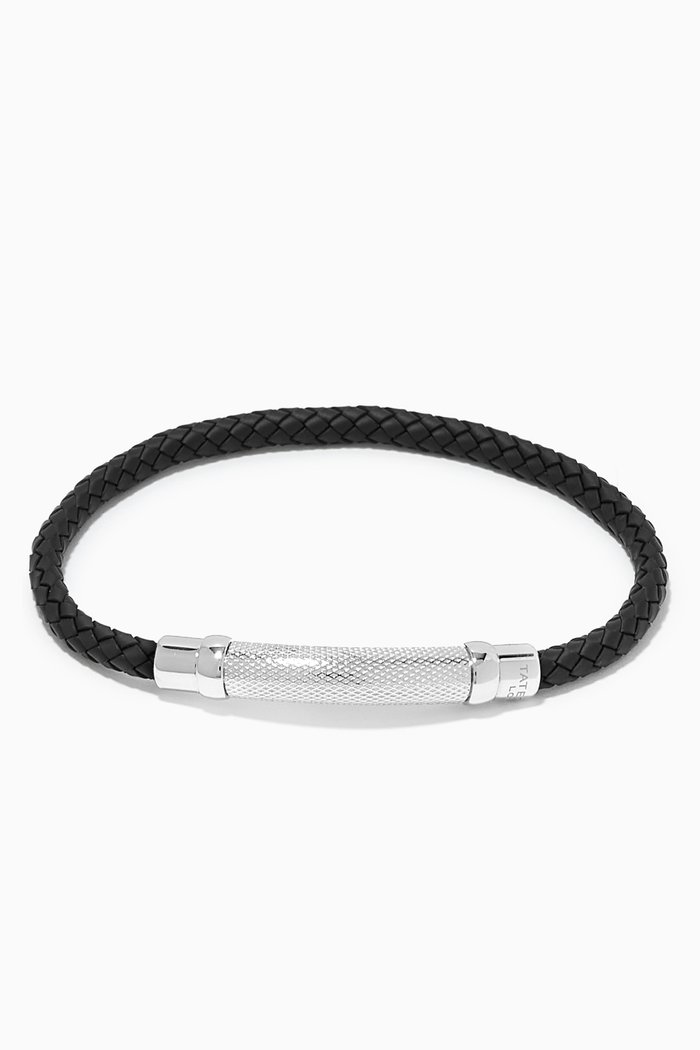 

Tubo Gomma Bracelet in Sterling Silver & Rubber, Black
