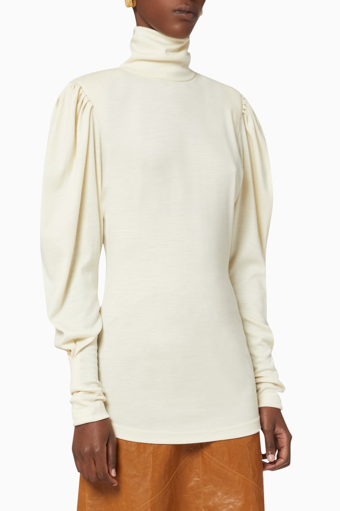 

Gavina Virgin Wool Top, White