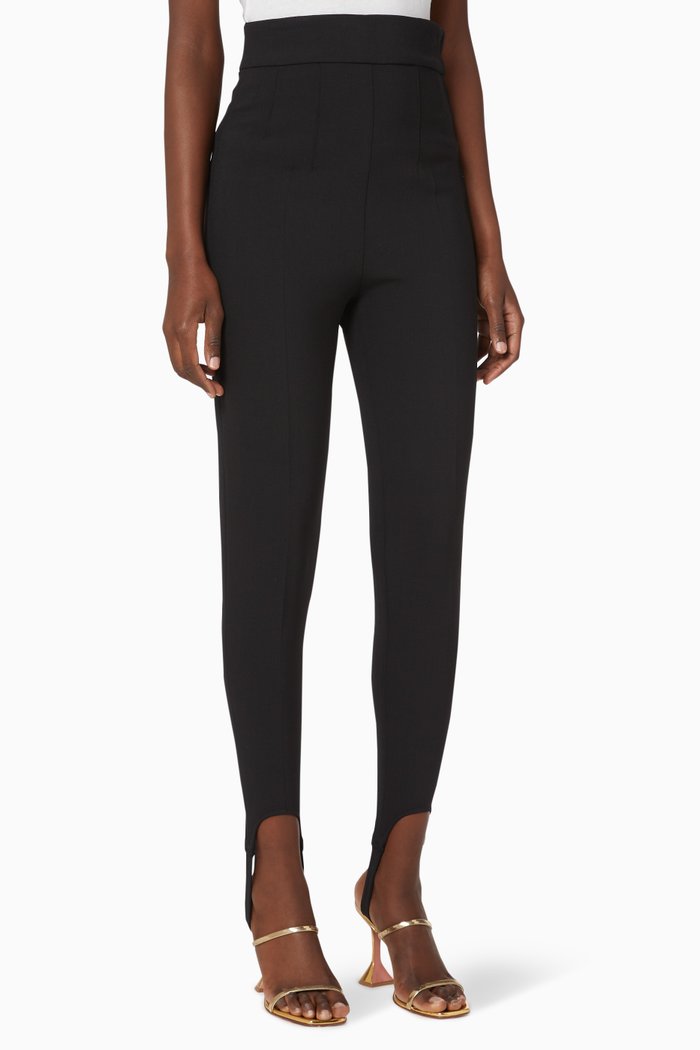 

Nanou Stirrup Wool Pants, Black