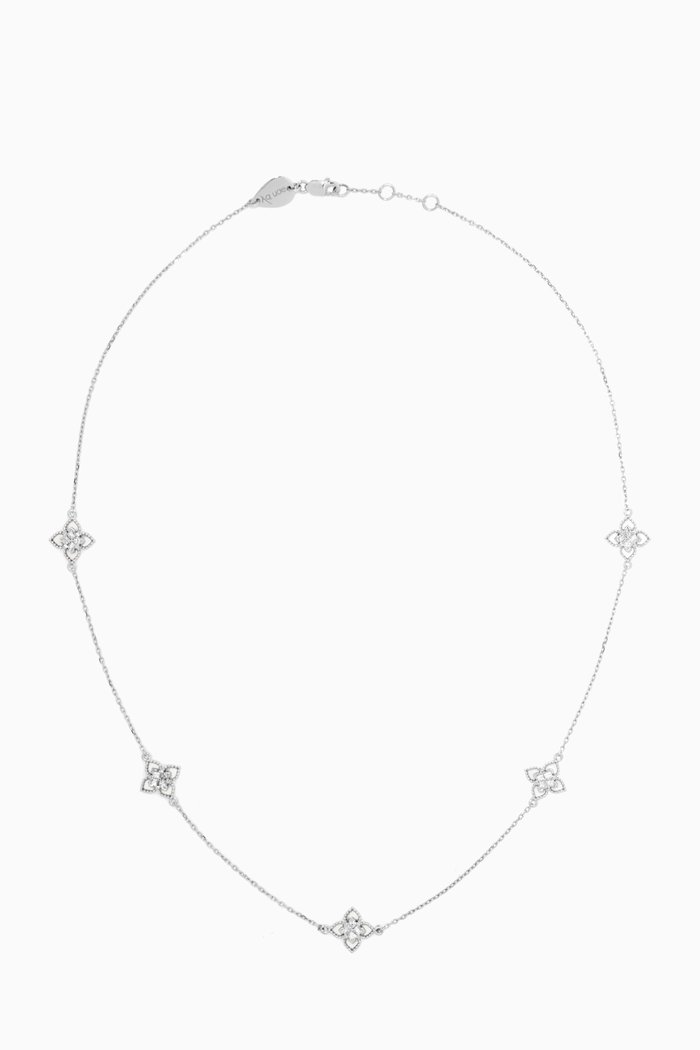 

Lucia Diamond Necklace in 18kt White Gold, Silver