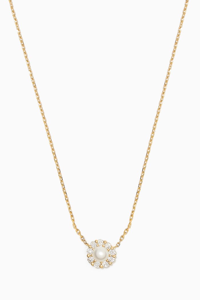 

Flower Pearl & Diamond Necklace in 18kt Yellow Gold
