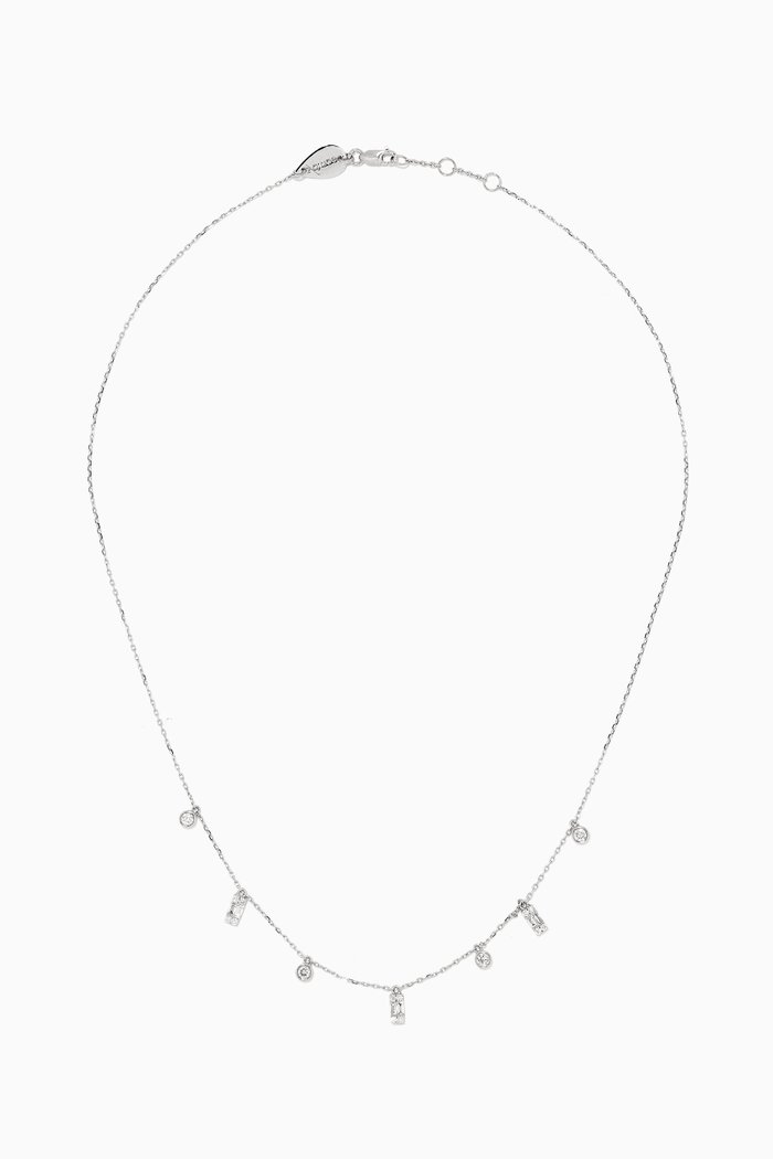 

Constellation Baguette Diamond Necklace in 18kt White Gold, Silver