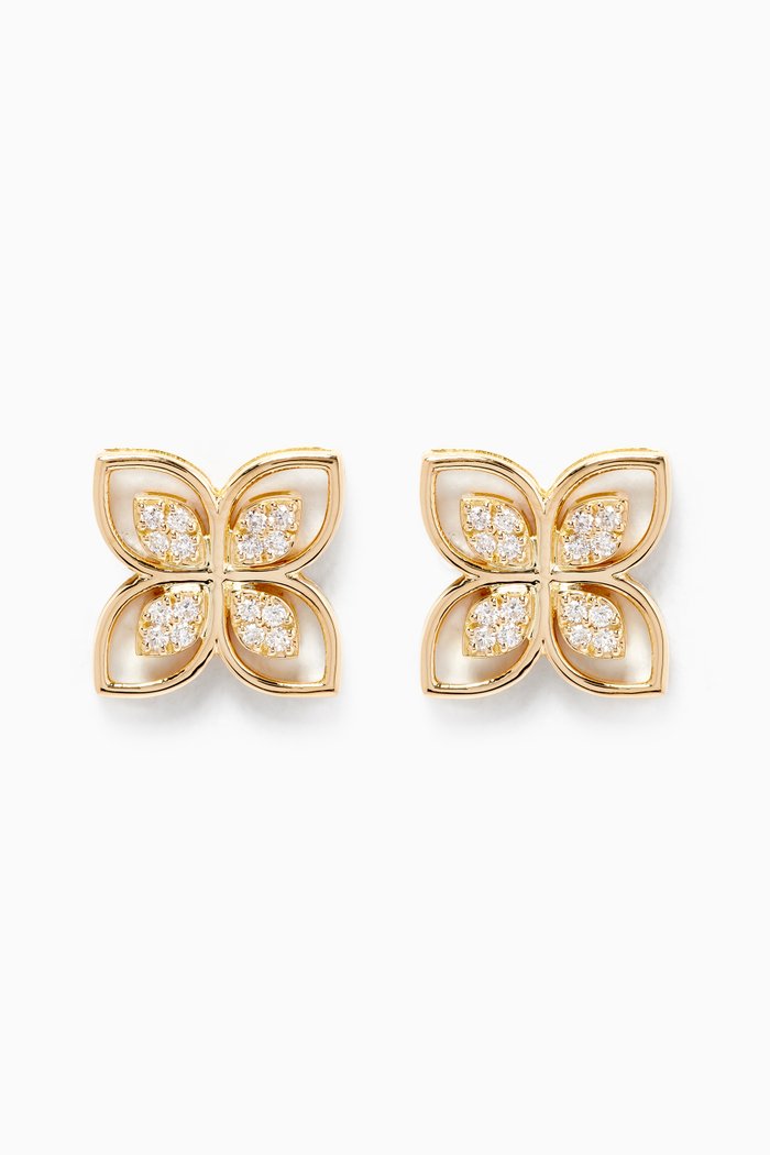 Felicity Pure Diamond Earrings in 18kt Yellow Gold
