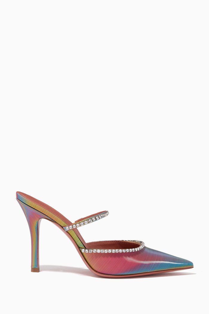 

Gilda 95 Mules in Holographic Leather, Multicolo