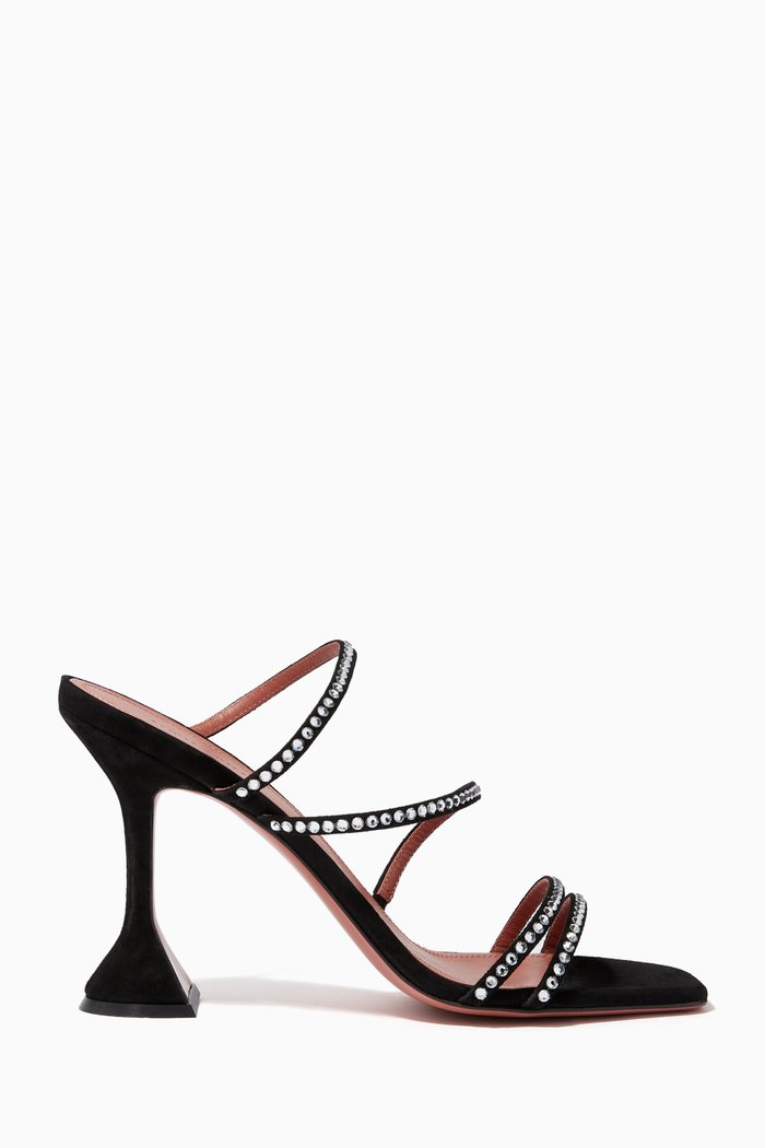 

Naima 95 Sandals in Suede, Black