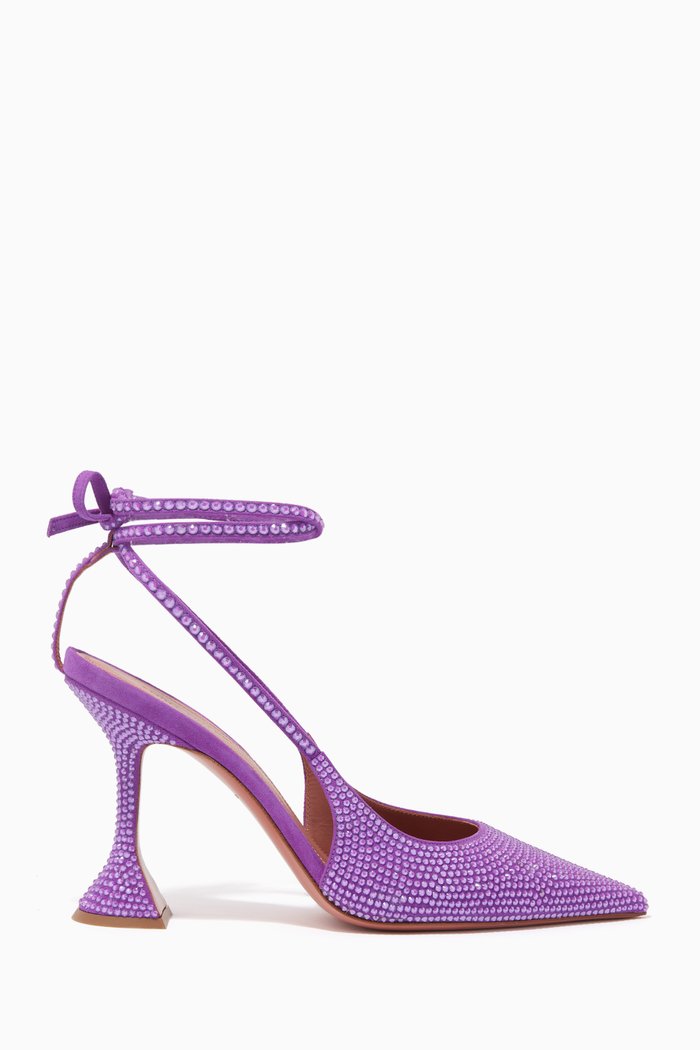 

Karma Crystal Pumps in Suede, Purple