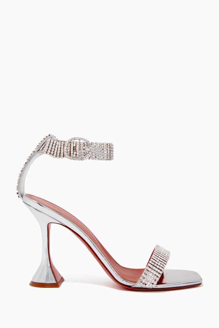 

Jah Jah Sandals in Mirror Leather, Silver