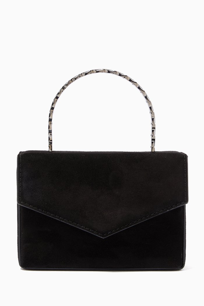 

Mini Pernille Tote in Suede, Black