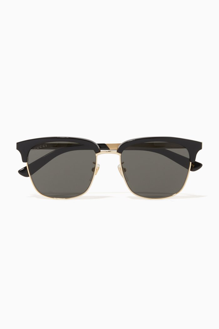 

Square Acetate Sunglasses, Black
