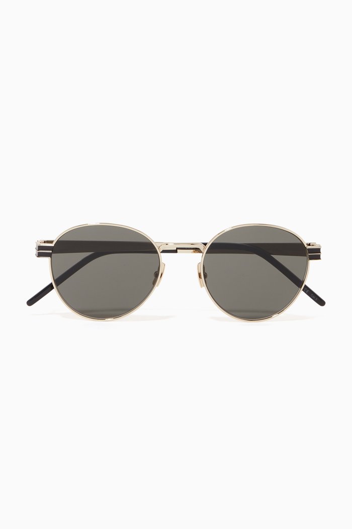 

SLM 62 Round Sunglasses, Brown