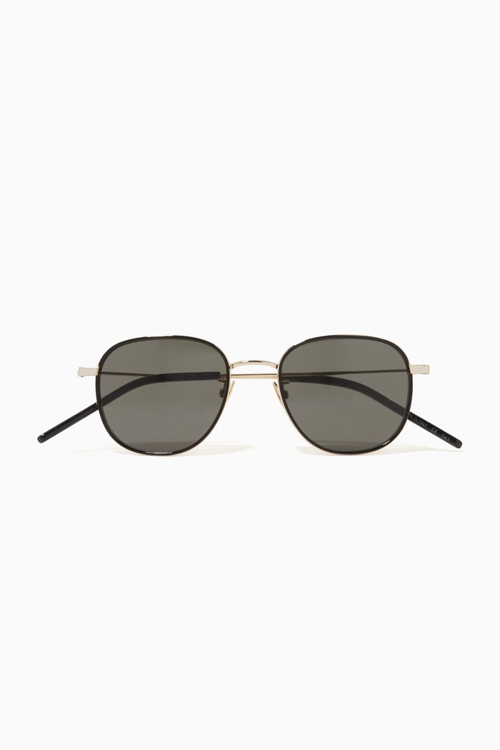 SL361 Oval Sunglasses, Gold