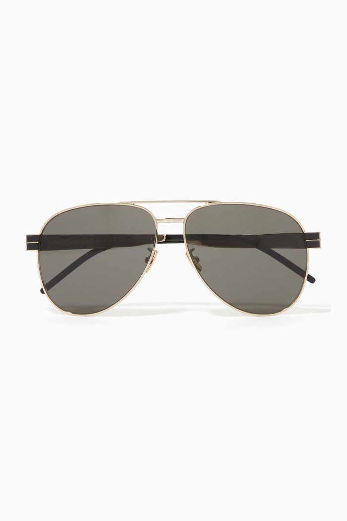 

SLM53 Aviator Sunglasses, Brown