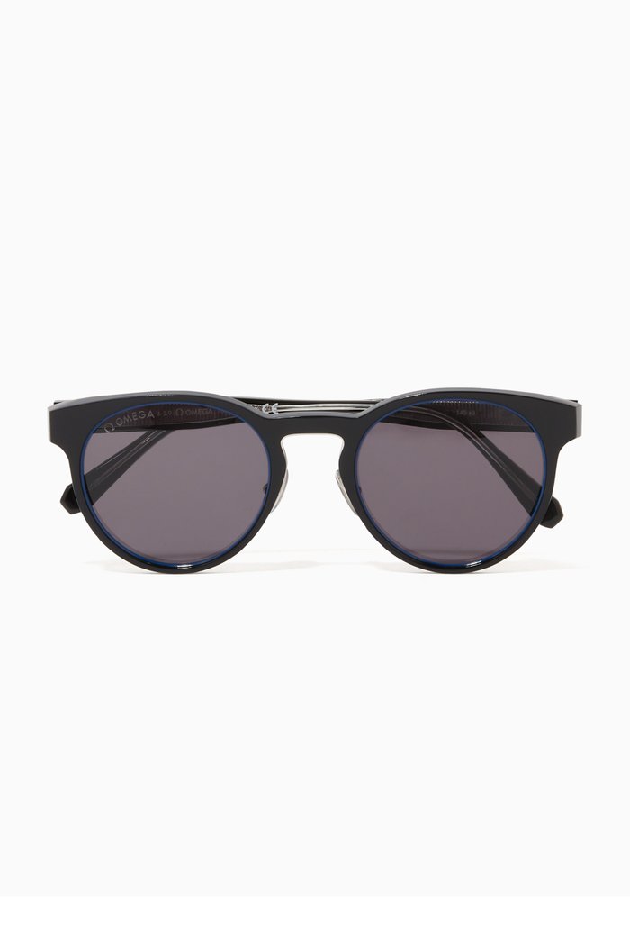 

Round Sunglasses, Black