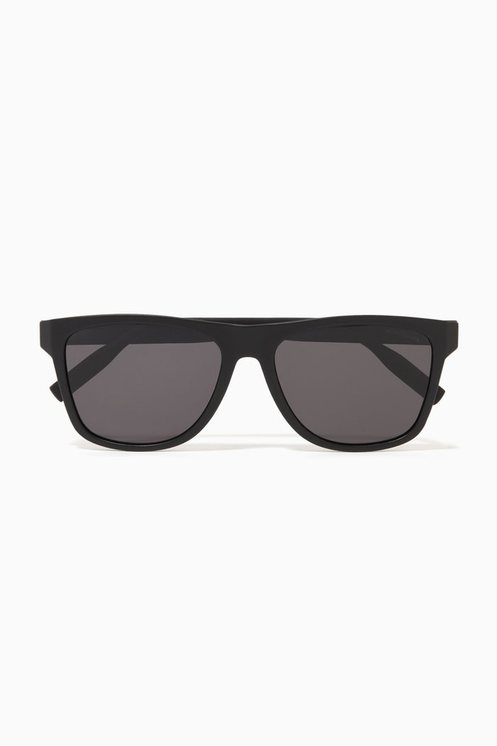 

Rectangular Sunglasses, Black