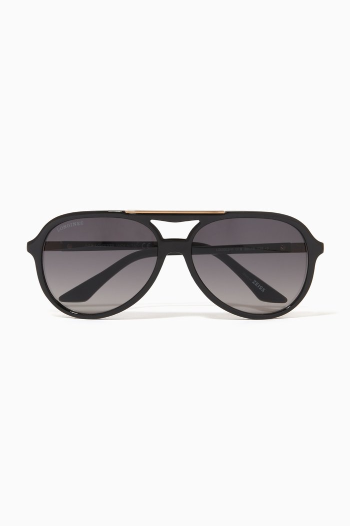 

Sport Aviator Sunglasses, Black