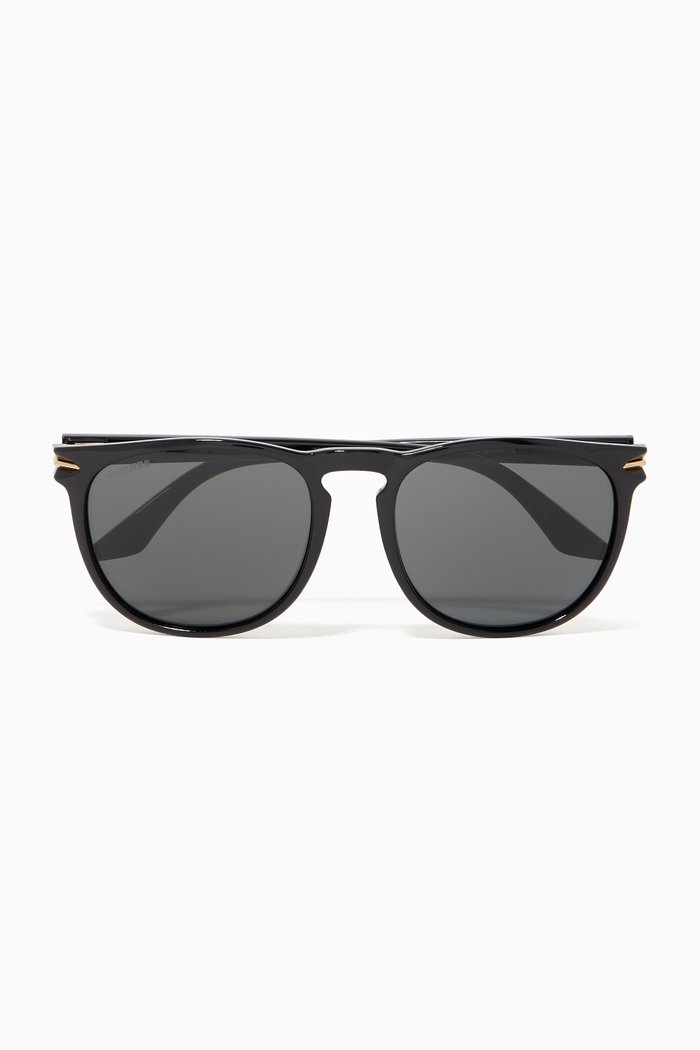 

Heritage Round Sunglasses, Black